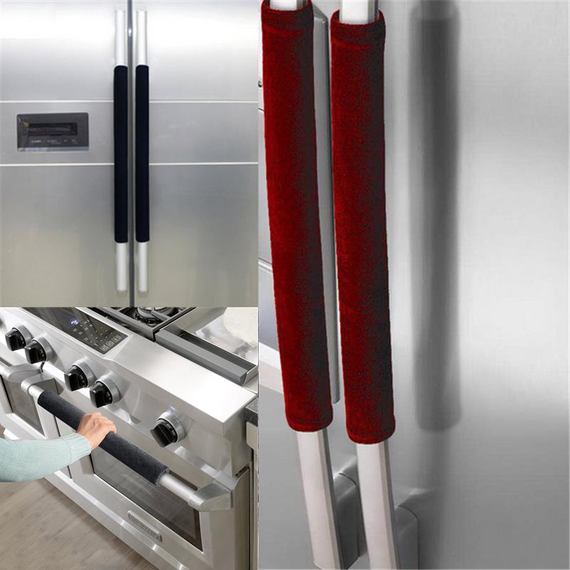 Kitchen Appliances With Red Knobs - 2 adet/takım buzdolabı kapı kulp kılıfı