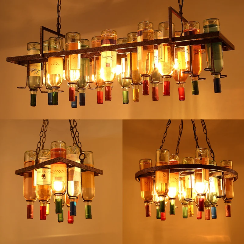 Kitchen Appliances With Red Knobs - Vintage şarap şişesi demir Led ışıkları